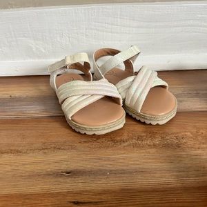 Toddler size 5 Iridescent Cream Sandals